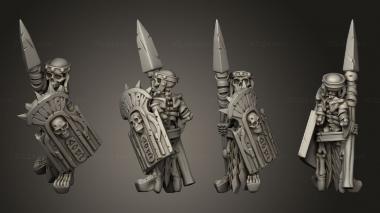 Military figurines Skeletons Spear  12 3d model