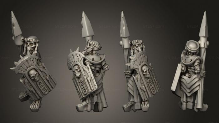 Military figurines (Skeletons Spear  19, STKW_12550) 3D models for cnc