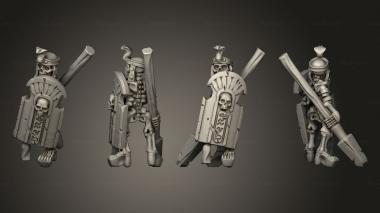 Military figurines Skeletons Spear  32 3d model