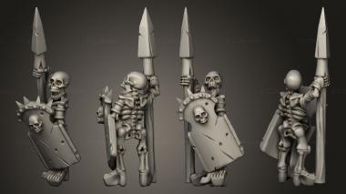 Military figurines Skeletons Spear 01 3d model