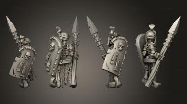 Military figurines Skeletons Spear 02 3d model