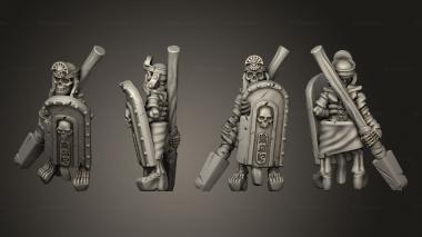 Military figurines Skeletons Spear 20 3d model