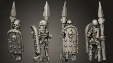 Military figurines Skeletons Spear 23 3d model