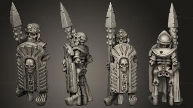 Military figurines Skeletons Spear 31 3d model