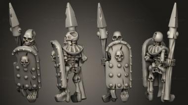Military figurines Skeletons Spear 33 3d model