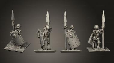 Military figurines Skeletons Spear 34 3d model
