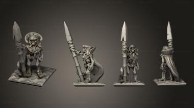 Military figurines Skeletons Spear Lider 01 3d model
