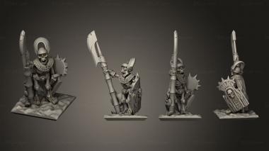 Military figurines Skeletons Spear Lider 02 3d model