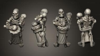 Military figurines Skeletons Spear Musician 01 3d model