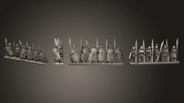 Military figurines Skeletons Spear Stripe 01 3d model