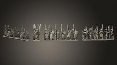 Military figurines Skeletons Spear Stripe 02 3d model