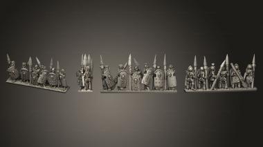 Military figurines Skeletons Spear Stripe 03 3d model