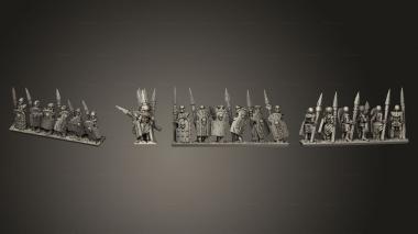 Military figurines Skeletons Spear Stripe 04 3d model