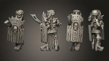 Military figurines Skeletons Sword  01 3d model