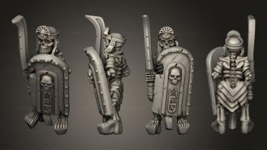 Military figurines Skeletons Sword  03 3d model