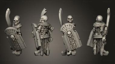 Military figurines Skeletons Sword  05 3d model