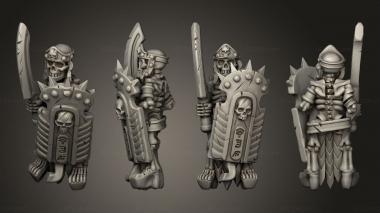 Military figurines Skeletons Sword  06 3d model
