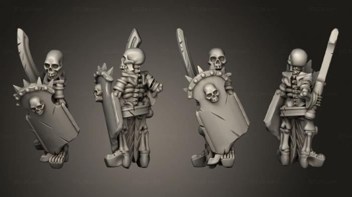 Military figurines (Skeletons Sword  07, STKW_12614) 3D models for cnc