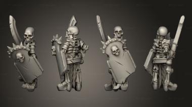 Military figurines Skeletons Sword  07 3d model