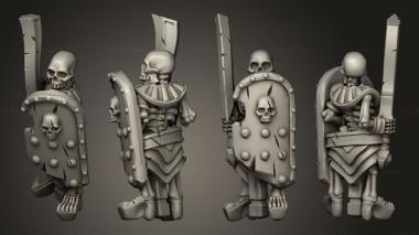 Military figurines Skeletons Sword 10 3d model