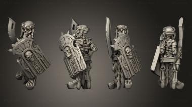 Military figurines Skeletons Sword  12 3d model
