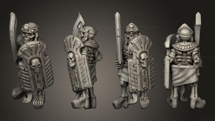 Military figurines (Skeletons Sword  13, STKW_12618) 3D models for cnc