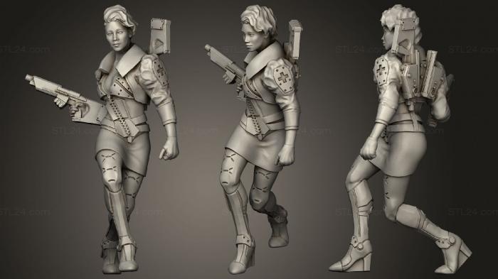 Military figurines (Janet Elroy   Cyberpunk Medic, STKW_1262) 3D models for cnc