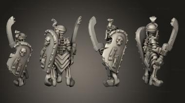 Military figurines Skeletons Sword  16 3d model