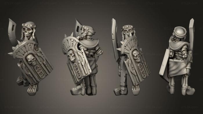 Military figurines (Skeletons Sword  19, STKW_12622) 3D models for cnc
