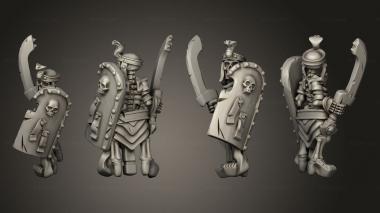 Military figurines Skeletons Sword  21 3d model