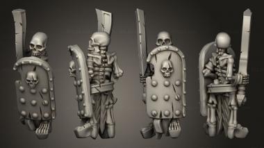 Military figurines Skeletons Sword  23 3d model