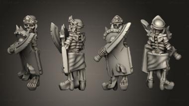 Military figurines Skeletons Sword  24 3d model