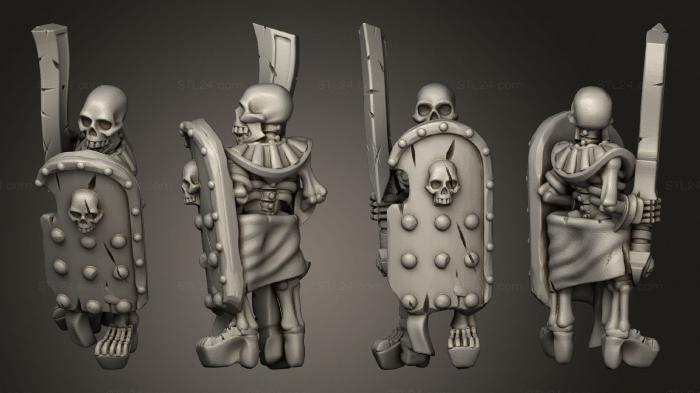 Military figurines (Skeletons Sword  27, STKW_12628) 3D models for cnc