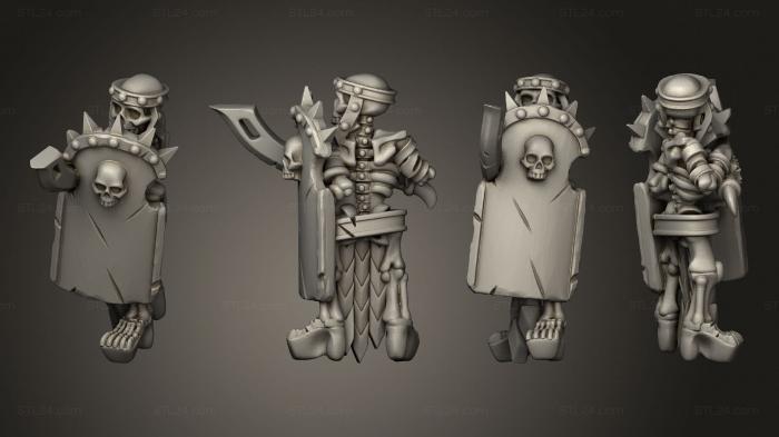 Military figurines (Skeletons Sword  32, STKW_12632) 3D models for cnc