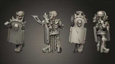 Military figurines Skeletons Sword  32 3d model