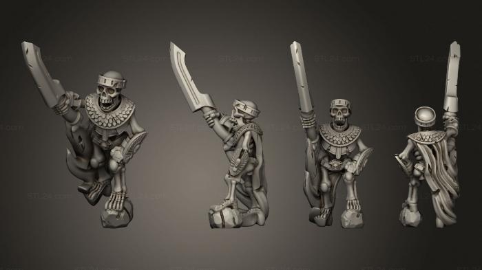 Military figurines (Skeletons Sword  Lider 01, STKW_12633) 3D models for cnc