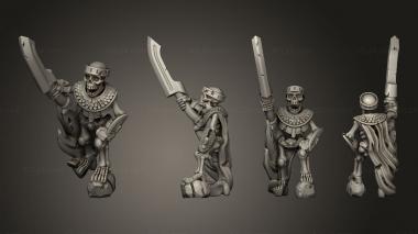 Military figurines Skeletons Sword  Lider 01 3d model