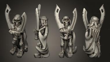 Military figurines Skeletons Sword  Lider 02 3d model