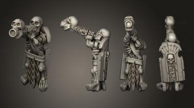Military figurines Skeletons Sword  Musician 02 3d model