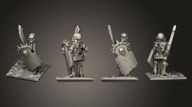 Military figurines Skeletons Sword 07 3d model