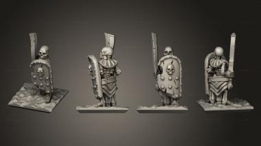 Military figurines Skeletons Sword 10 3d model