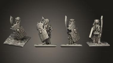 Military figurines Skeletons Sword 12 3d model