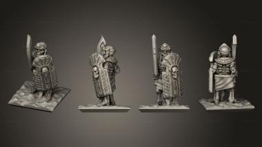 Military figurines Skeletons Sword 13 3d model
