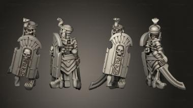 Military figurines Skeletons Sword 18 3d model