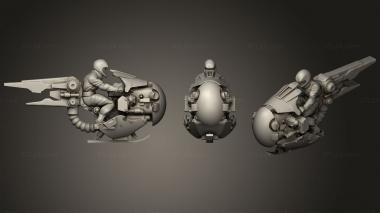 Military figurines Jetbike 1 3d model