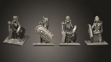 Military figurines Skeletons Sword 29 3d model