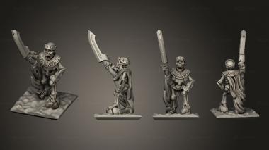 Military figurines Skeletons Sword Lider 01 3d model