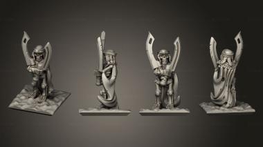 Military figurines Skeletons Sword Lider 02 3d model