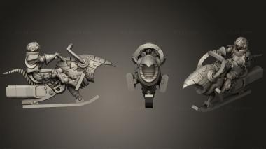Military figurines jetbike 2 3d model