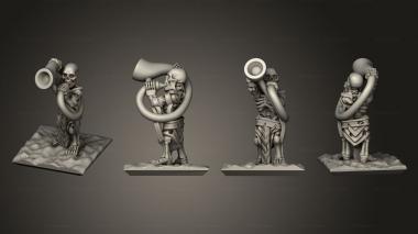 Military figurines Skeletons Sword Musician 01 3d model